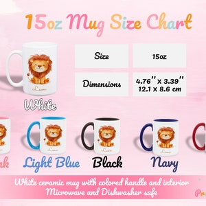 Lion Mug Personalized Lion Mug Custom Lion Mug Gift Ceramic Lion Mug Lion Coffee Mug Lion Coffee Cup Lion Tea Cup Ceramic Mug Gift For Kids, Ceramic Cute Lion Mug With Custom Name, Lion Mug For Kids, Personalized Name Childrens Cup, Birthday Gift