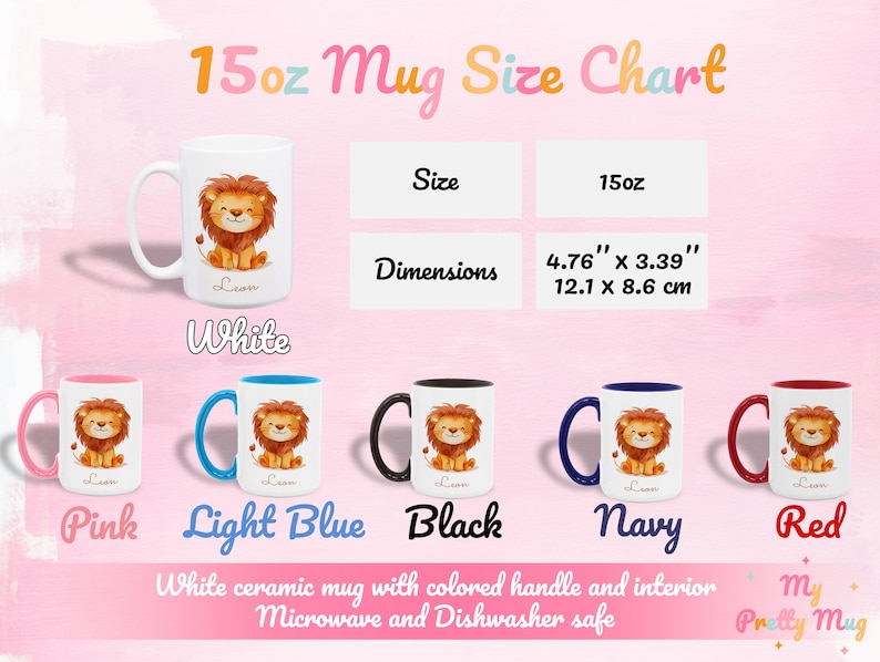 Lion Mug Personalized Lion Mug Custom Lion Mug Gift Ceramic Lion Mug Lion Coffee Mug Lion Coffee Cup Lion Tea Cup Ceramic Mug Gift For Kids, Ceramic Cute Lion Mug With Custom Name, Lion Mug For Kids, Personalized Name Childrens Cup, Birthday Gift