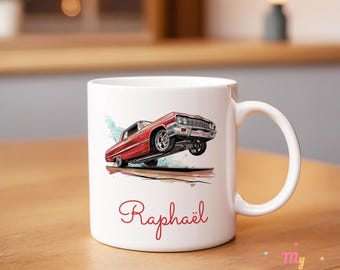 Individuell gestalteter Lowrider-Becher | Personalisierter Oldtimer-Becher | Geschenk für Lowrider-Fans | Kaffeetasse | Geburtstagsgeschenk für ihn