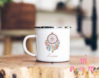 Dreamcatcher Mug Personalized Dreamcatcher Mug Dreamcatcher Coffee Mug Dreamcatcher Coffee Cup Dreamcatcher Tea Cup Enamel Mug Gift For Him