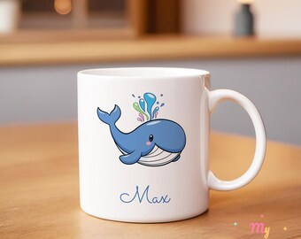 Blue Whale Mug Beluga Mug Personalized Whale Mug Custom Name Whale Coffee Mug Whale Coffee Cup Whale Tea Cup Ceramic Beluga Mug For Kids