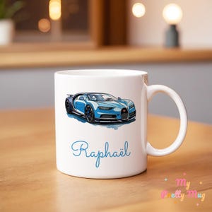 Custom Blue Hypercar Mug | Personalized Motorsport Mug | Blue Hypercar Lover Gift | Coffee Cup | Birthday Gift for Car Guys