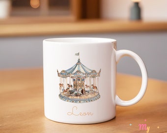 Merry Go Round Mug Personalized Carousel Mug Merry Go Round Coffee Mug Merry Go Round Coffee Cup Merry Go Round Tea Cup Ceramic Mug Gift Kid