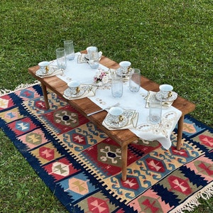 Mesa de picnic plegable hecha a mano de 22 x 43 pulgadas