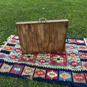 Tavolo da picnic pieghevole fatto a mano da 28*71 pollici