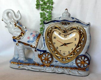 Sandizell Dresden ヴィンテージマントル時計 フローラル 【公式通販】