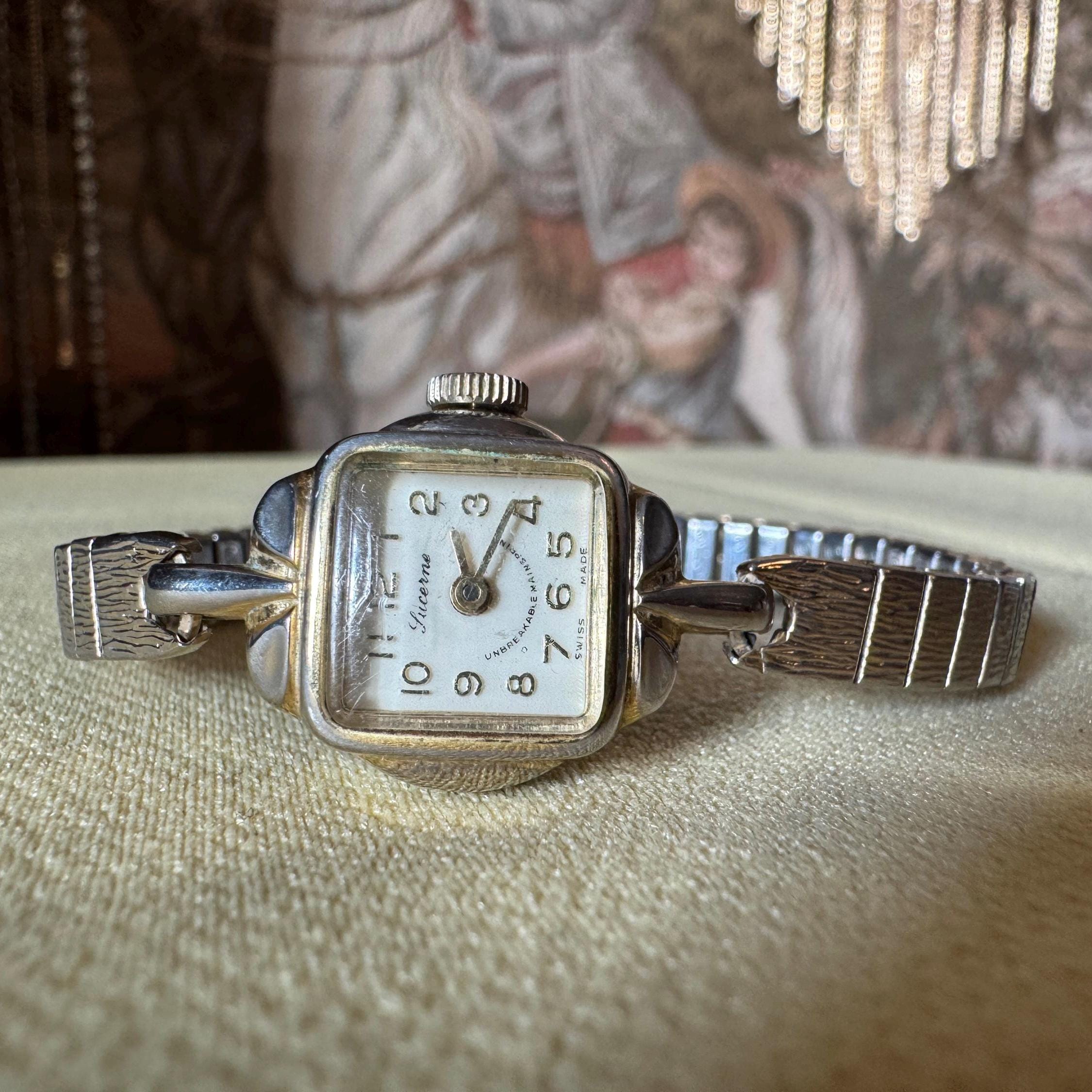 Vintage Swiss Made Rouen DE LUXE Mechanical Ladies Watch Unbreakable Mainspring RUBENS de luxe Women main image 3