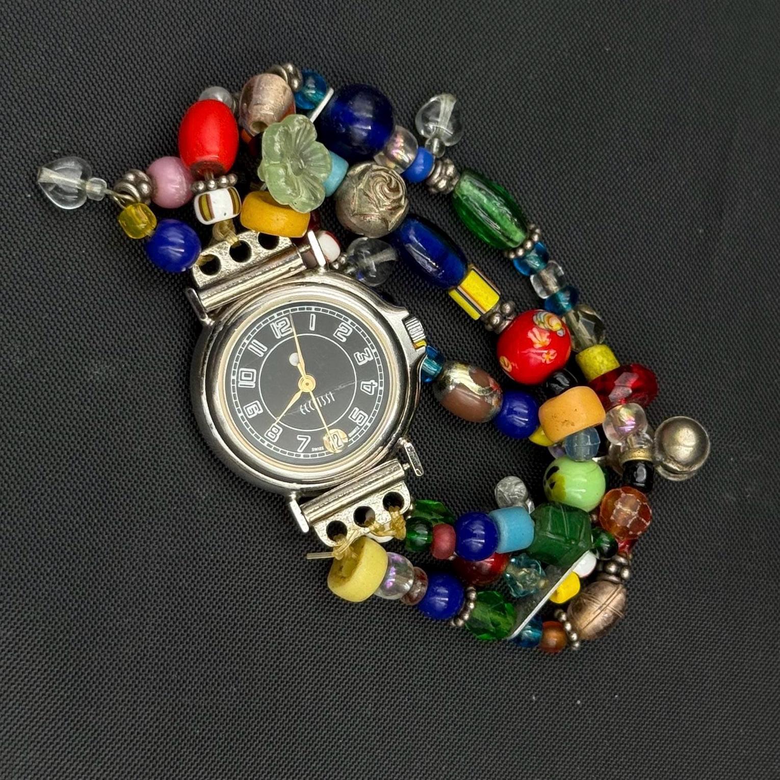 Vintage Ecclisi Gold-Tone Linked Bracelet Watch with Navy Dial Ecclissi Sterling Silver Turquoise Dial Gold-Tone Watch | eBay main image 2