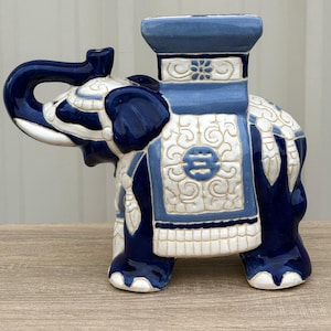 Chinese Blue White Elephant - Etsy