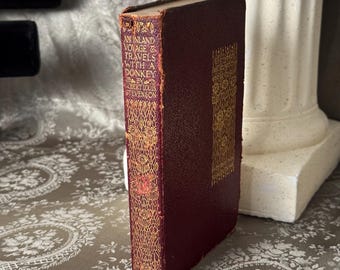 Antique 1913 Robert Louis Stevenson Leather Bound Book: Everyman's Library Gilt Edition