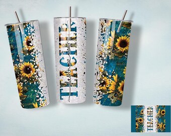Teacher Sunflower 20oz Insulated Tumbler