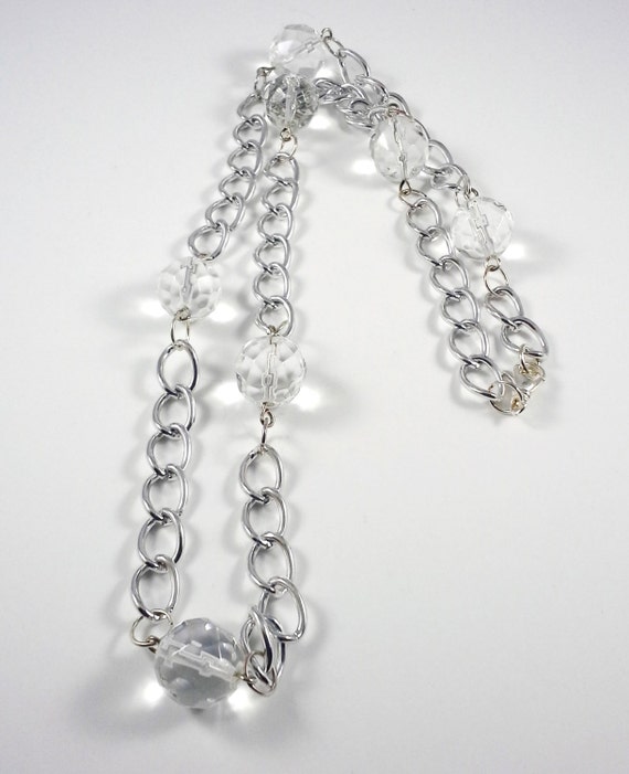 5x5 Collection:  Necklace 14mm Crystal Balls & Silver Plated Chain 24 inches. The Five Items (Sold Separately) Total Approx. Five Feet.