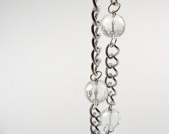 5x5 Collection:  Necklace 14mm Crystal Balls & Silver Plated Chain 18 inches. The Five Items (Sold Separately) Total Approx. Five Feet.