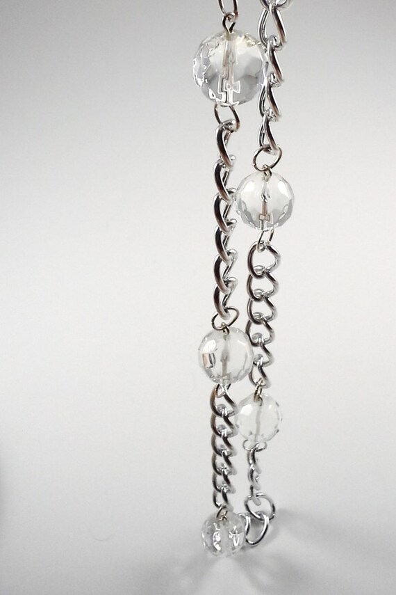 5x5 Collection:  Necklace 14mm Crystal Balls & Silver Plated Chain 18 inches. The Five Items (Sold Separately) Total Approx. Five Feet.