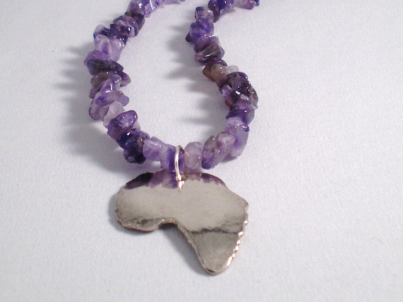 Pendant/Necklace Silver .999  'USO' Face in Swahili Africa Image Jewelry by Jennell (JxJ)