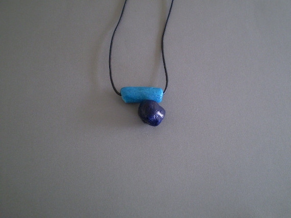 Two Beads Two Colors Pendant Handcrafted Pendant