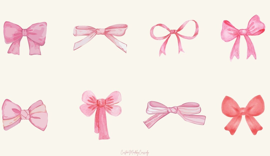 Pink Bow Desktop Wallpaper - Etsy