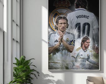 Luka Modric - Real Madrid Football Art Poster Soccer Print