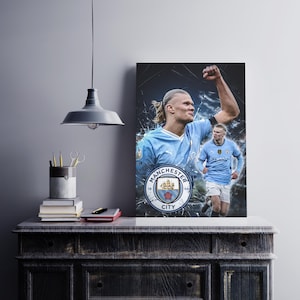 Erling Haaland Poster - Manchester City - Digital Print - Football Poster - Soccer Poster - Football Art - Digital Art