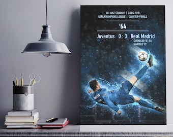 Cristiano Ronaldo Bicycle Kick Poster: Real Madrid, Champions League