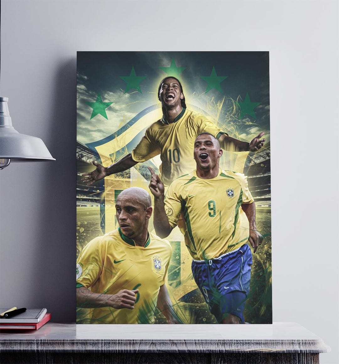 ブラジルサッカーのレジェンドポスター：ロナウジーニョ、ロナウド