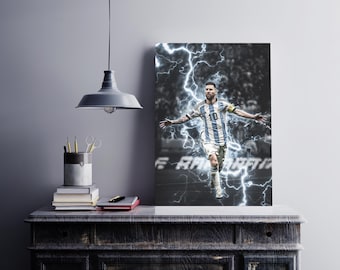 Lionel Messi Argentinien Poster: Fußballlegende, Fußballkunst