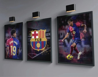 Barcelona Poster - Lamine Yamal - Spain - Football Poster - Digital Print - Football Art - Soccer Poster