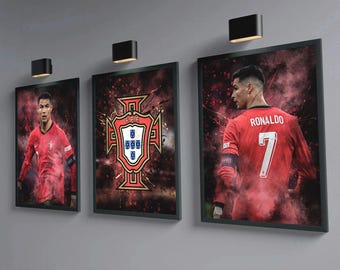 Cristiano Ronaldo Poster Set: Portugal Fussball (3er Set)