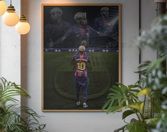 Lamine Yamal Poster, FC Barcelona Wall Art, Soccer Gift for Him, Sports Bedroom Decor, Printable Digital Art