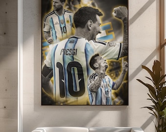 WM 2026 Lionel Messi Argentinien Kunstdruck: Fußball Poster, Fußball Poster