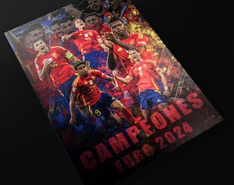 Spanien Meister Euro 2024 Fußball Poster
