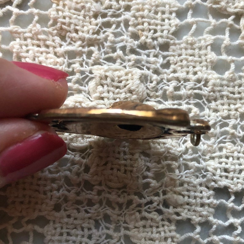 Art Nouveau Lion Head Pendant Rose Gold Fill