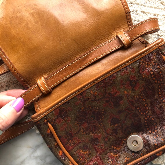 Vintage Escada Paisley Leather Mini Crossbody - image 4