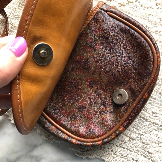 Vintage Escada Paisley Leather Mini Crossbody - image 5