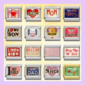 Family Member Italian Charms \ Italian Charm Bracelet \ Italian Bracelet \ Charm for Bracelet