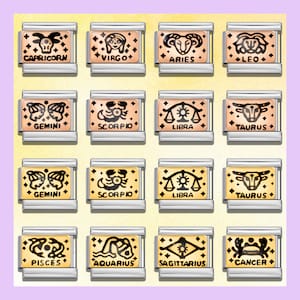 12 znaków zodiaku włoskie charmsy \ włoska bransoletka charms \ włoska bransoletka \ charms do bransoletki