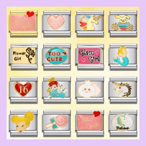 Girl Italian Charms \ Italian Charm Bracelet \ Italian Bracelet \ Charm for Bracelet