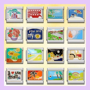 leisure vacation Italian Charms \ Italian Charm Bracelet \ Italian Bracelet \ Charm for Bracelet