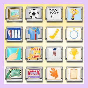 Charms deportivos italianos \ Pulsera con charms italianos \ Pulsera italiana \ Charm para pulsera \