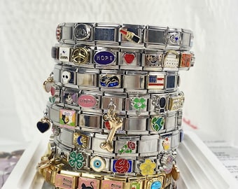 Personalized Italian Bracelet | A Free disassembly tool included | Custom Italy Bracelet | Italian Charms Bracelet | Christmas Gift