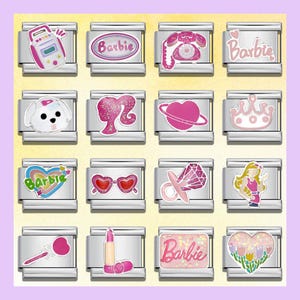 Pink Girl  Italian Charms \ Italian Charm Bracelet \ Italian Bracelet \ Charm for Bracelet \Romantic Pink Girl Heart