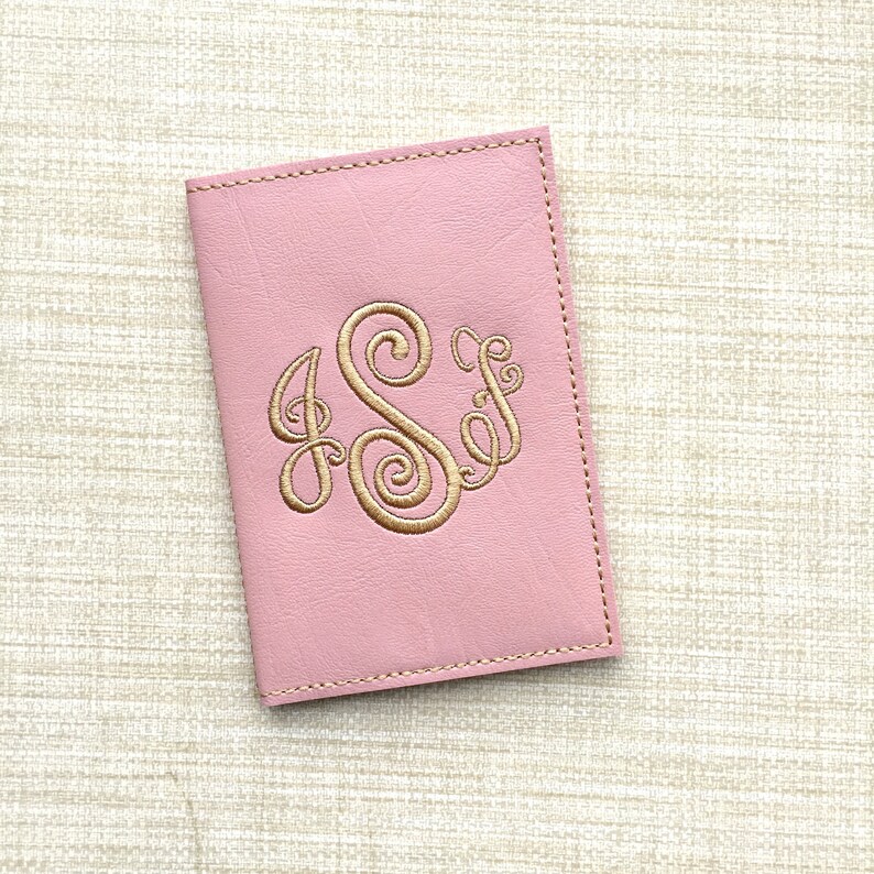 Personalized Embroidery Passport Cover with Monogram Custom Etsy