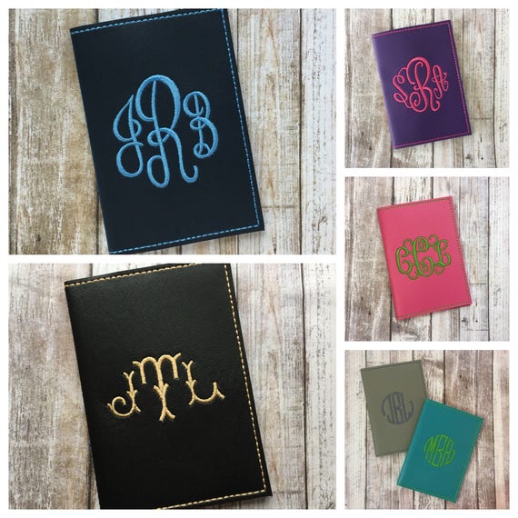 Personalized passport covers Custom Color and Font Monogram Etsy