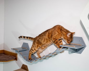 Wooden Cat Wall Shelves, Ladder, Bed, Modern Cat Furniture