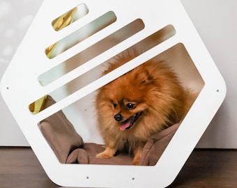 Modern Plywood Dog Crate, Small Dog House, Pet Furniture