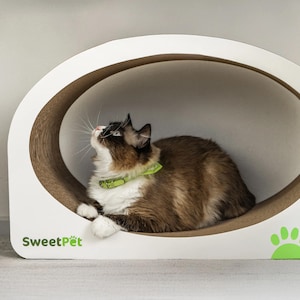 Sisal cat scratcher, minimalist scratching post, pet supplies, cat scratch pad, modern pet furniture, cat play furniture, unique pet gifts