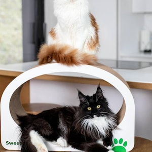 Moderner Kratzbaum für Katzen, Sisal Katzenkratzmatte, interaktives Katzenmöbel, Haustierbedarf, einzigartiges Geschenk für Katzenliebhaber, Katzenspielständer