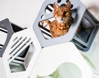 Cats Floating Shelves, Modern Cat Wall Bed, Kitten House