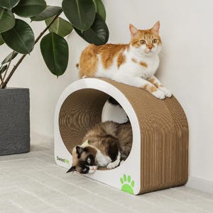 Moderner Katzenkratzbaum, Sisalkratzmatte, interaktives Katzenmöbel, stilvoller Haustierbedarf, Geschenk für Katzenliebhaber, Katzenelterngeschenk