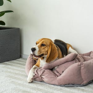 Handmade organic dog bed for large dogs, eco-friendly orthopedic cat bed, modern dog bed furniture, cat lover gift, pet supplies
